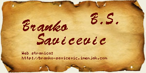 Branko Savićević vizit kartica